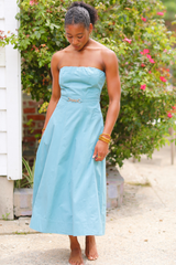 Light Blue Ale Midi Dress Midi Dress
