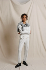 Light Gray Brynn Mohair Pull On Sweatpants Lounge Pants