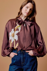 Rosy Brown Olivia Top in Lueur Blouse
