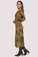Lavender Dusklight Garden Midi Dress Midi Dress