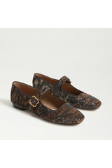 Lavender Michaela Mary Jane Flat | Mushroom Velvet flats