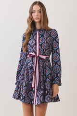 Light Gray Medallion Maven Mini Dress Mini Dress