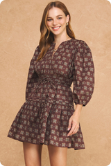 Tan A Little Luck Clover Mini Dress Mini Dress