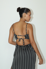 Light Gray Walk The Line Pinstripe Maxi Dress Maxi Dress