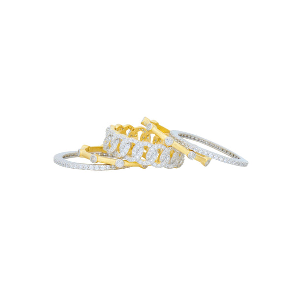 Light Gray Chain of Shine Ring Ring