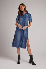 Gray Maxi Shirt Dress Maxi Dress