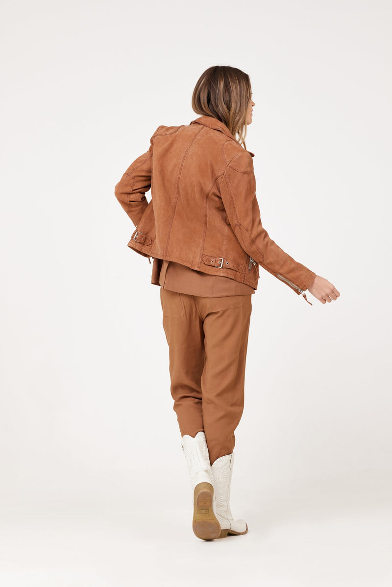 White Smoke Karyn Leather Jacket Coats & Jackets