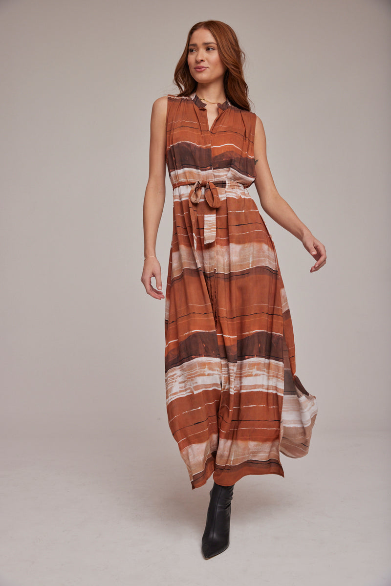 Dark Gray Autumn Pleated Maxi Dress Maxi Dress
