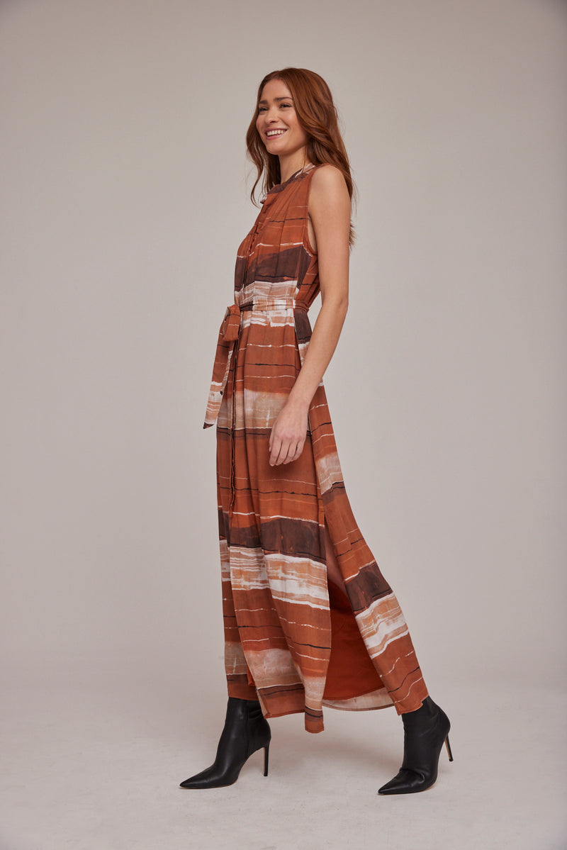 Dark Gray Autumn Pleated Maxi Dress Maxi Dress