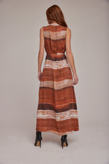Dark Gray Autumn Pleated Maxi Dress Maxi Dress