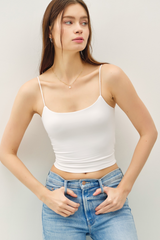 Light Gray Angel Cropped Tank Tank