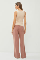 Light Gray Basic Boat Neck Tank Tank