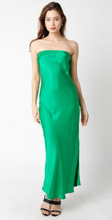 Sea Green Ivy Strapless Dress Maxi Dress