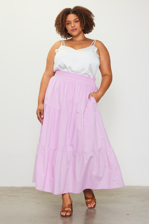 Light Gray Sheldon Maxi Skirt - Plus size Maxi Skirt