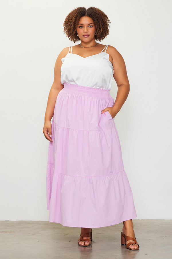 Light Gray Sheldon Maxi Skirt - Plus size Maxi Skirt