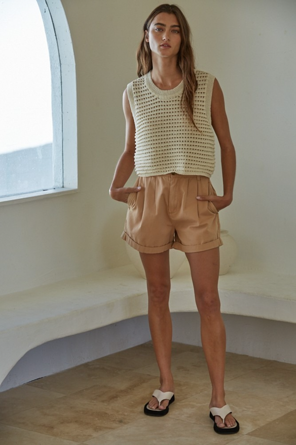 Dim Gray Chasing The Sun Crochet Top Top