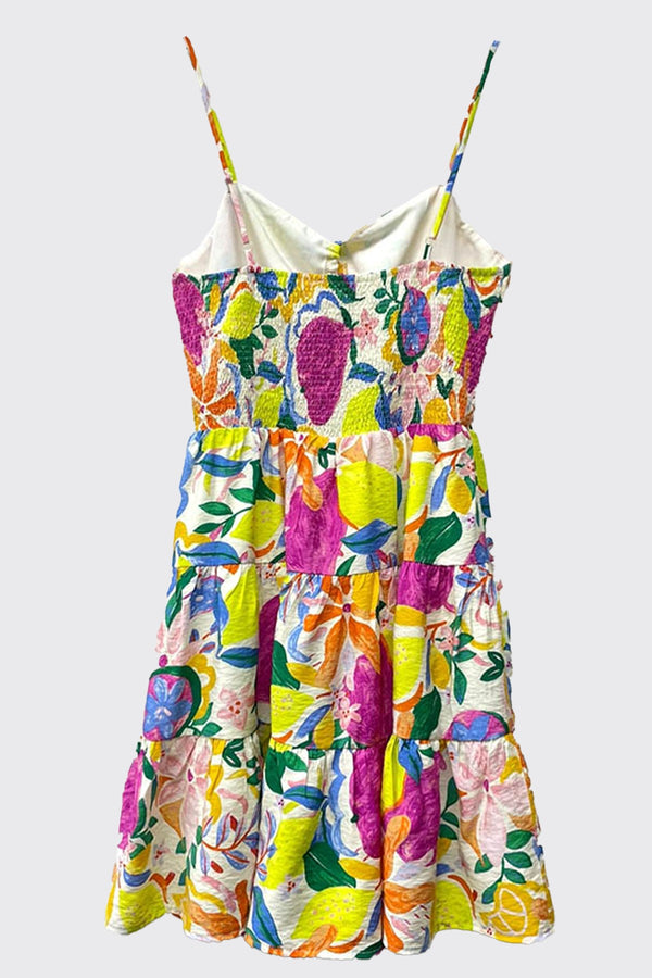 Beige Kailani Printed Cutout Dress Mini Dress