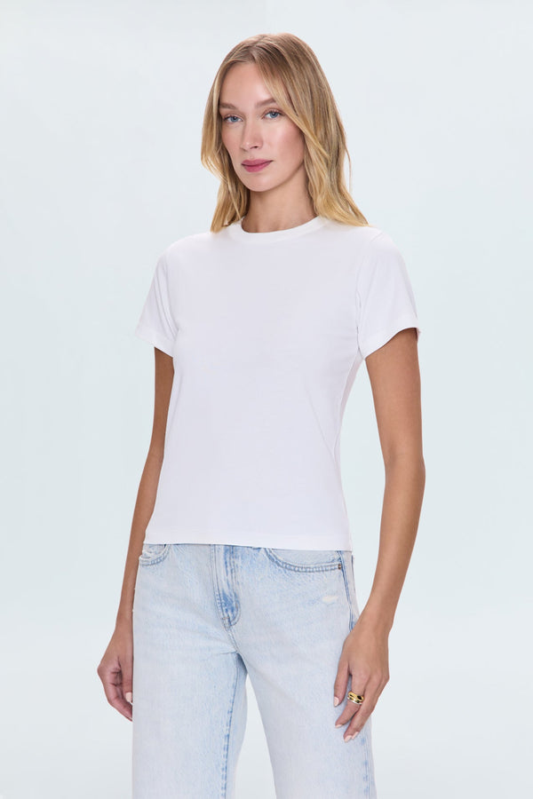 Alba Baby Tee in Le Blanc