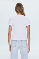 Alba Baby Tee in Le Blanc