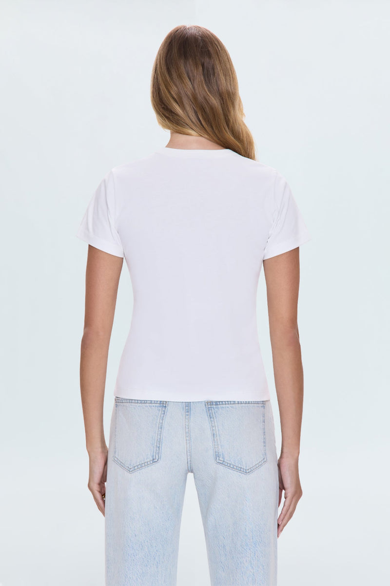 Alba Baby Tee in Le Blanc