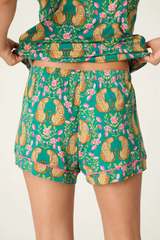 Antique White Cheetah Bonita Dreams Cheetah Print Pajama Shorts Pajama Shorts