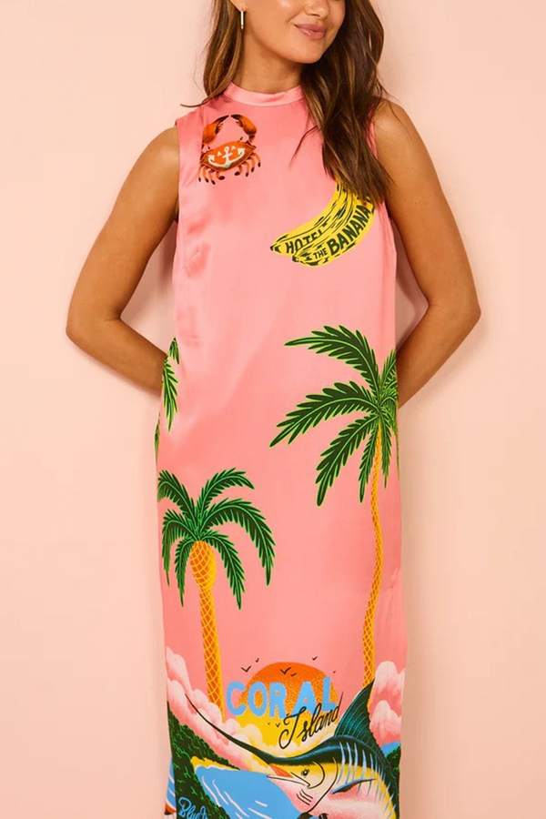 Light Pink Lost In Paradise Maxi Maxi Dress