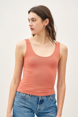 Antique White Be Cool Scoop Neck Jersey Tank Shirts & Tops