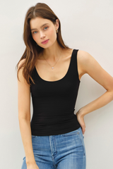 Dark Slate Gray Be Cool Scoop Neck Jersey Tank Shirts & Tops