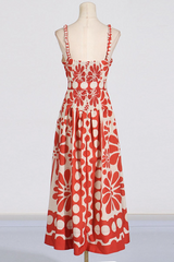 Light Gray Penny Floral Midi Dress Midi Dress