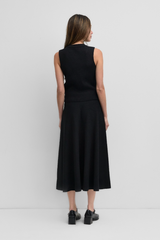 Light Gray The Norma Skirt Midi Skirt