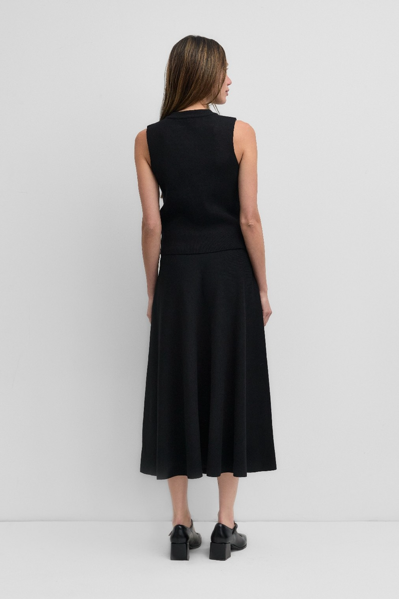 Light Gray The Norma Skirt Midi Skirt