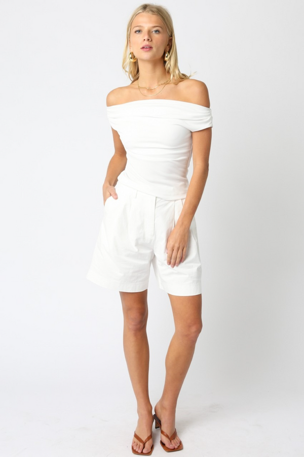 Lavender Winson Off Shoulder Top Top