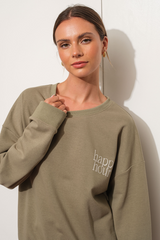 Dim Gray Happy Hour Sweatshirt Sweatshirt