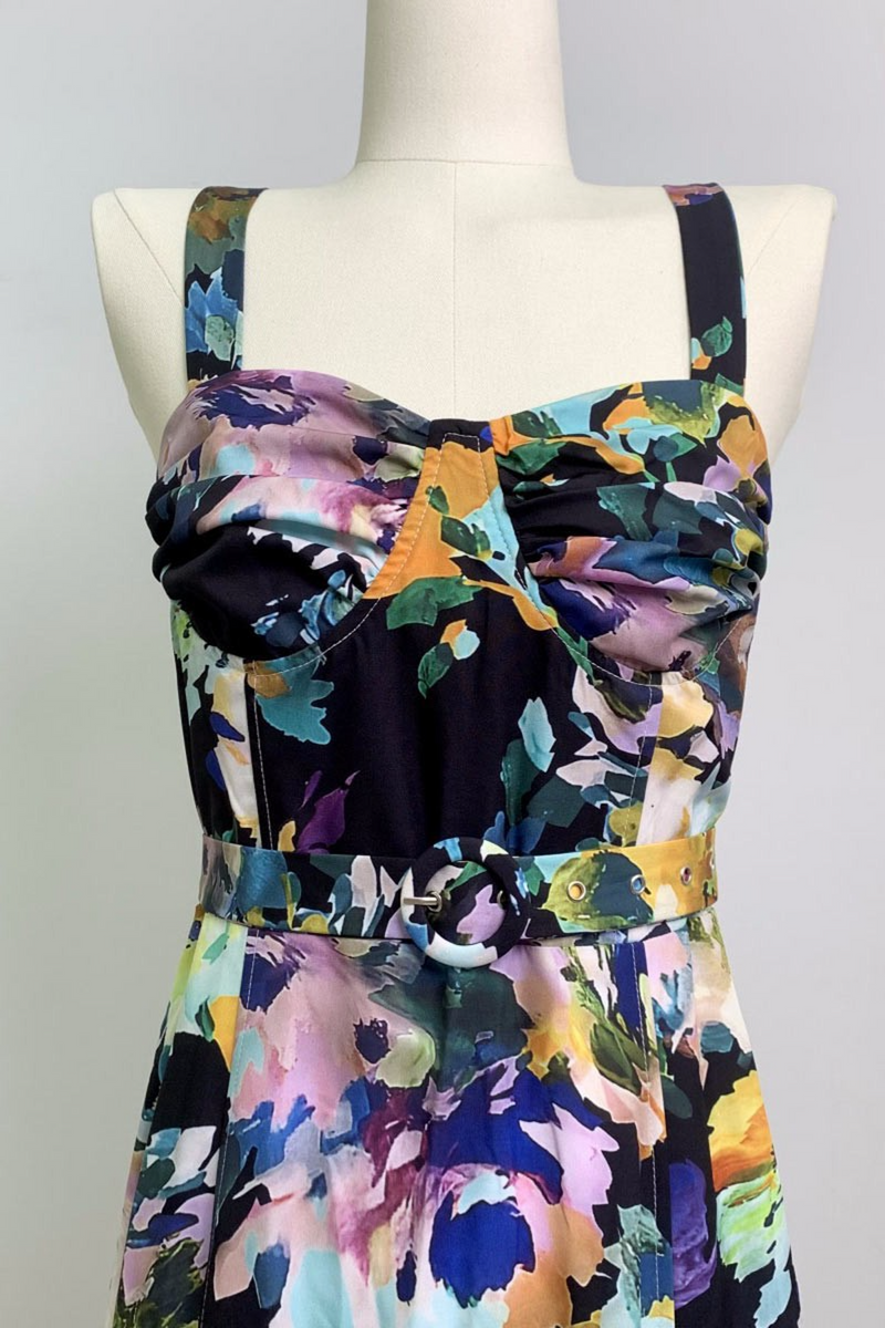 Light Gray Aspen Floral Maxi Dress Maxi Dress