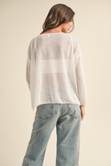 Light Gray Cuddle Up To You Top top