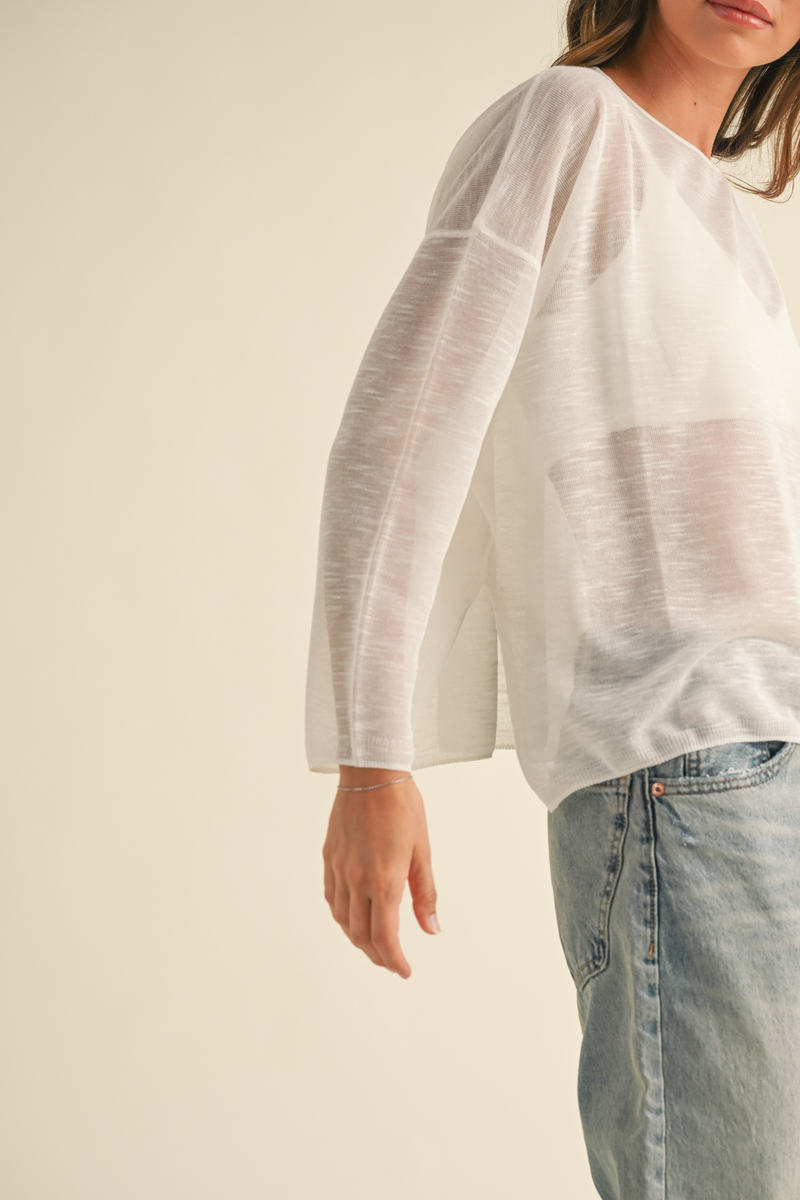 Light Gray Cuddle Up To You Top top
