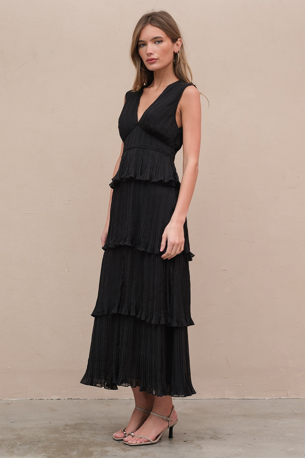Tan Liberty Chiffon Dress Maxi Dress