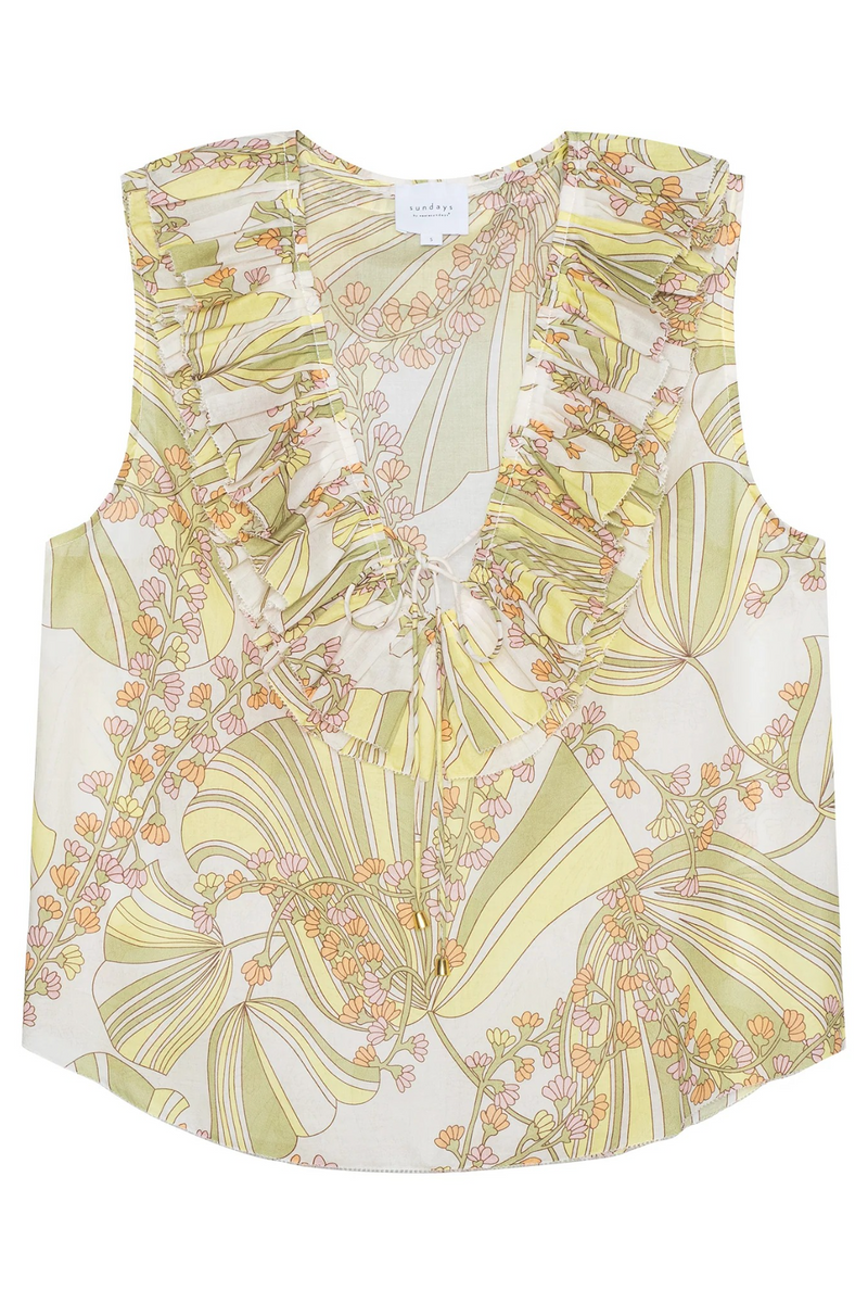 Wheat Abrielle Top in Vintage Botanic Top