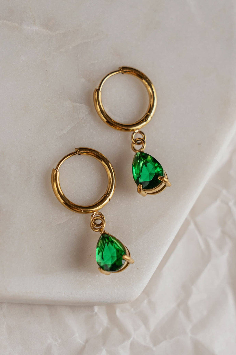 Dark Gray Petra Emerald Drop earrings Earrings