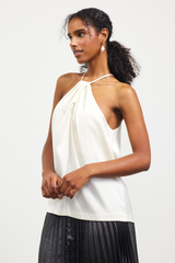Beige Janna Halter Top Top
