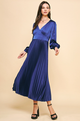 Dark Slate Gray Nantucket Pleated Midi Dress Midi Dress
