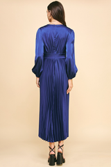Dark Slate Gray Nantucket Pleated Midi Dress Midi Dress