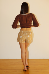 Wheat Mermaid Dreams and Seashell Schemes Shorts Short