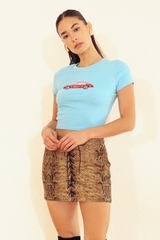 Beige Cruisin' In Style Car Mini Tee Tee
