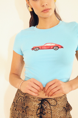 Light Gray Cruisin' In Style Car Mini Tee Tee