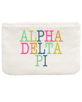 Beige Sorority Color Block Pouch