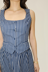 Dark Slate Gray Oakley Vest Mini Dress Mini Dress