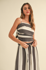 Wheat Lexie Striped Top Top