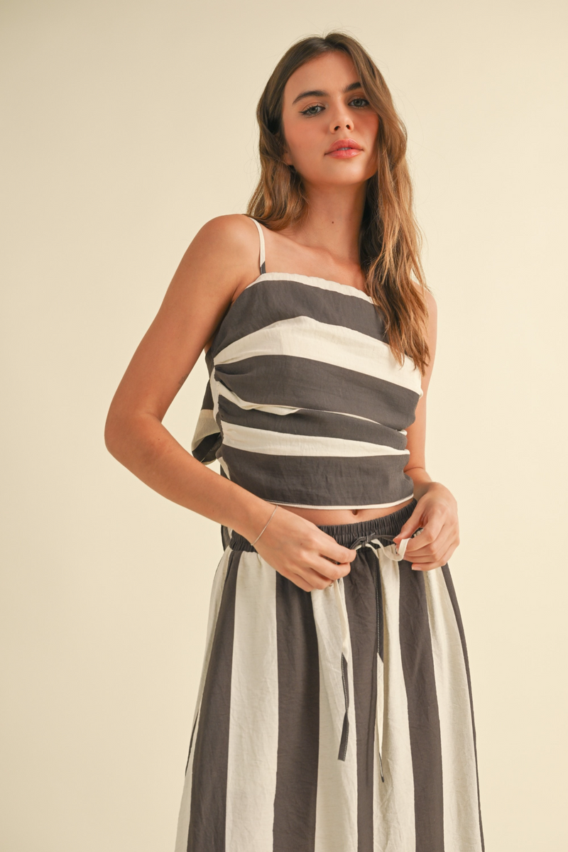 Wheat Lexie Striped Top Top