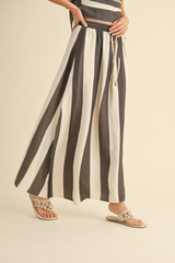 Wheat Lexie Striped Skirt Pant